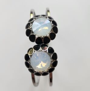 Talbots Silver and Black Women's Cuff Bracelet